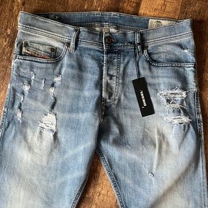 NWT Diesel Tepphar Denim Jeans 33x32 Slim Carrot Saks $228